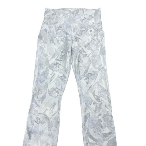 LULULEMON Train Times 7/8 Pant 25" Sz 6 Jasmine White Multi / White - Picture 3 of 5